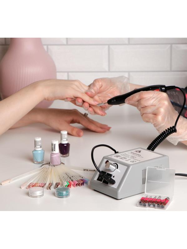 Аппарат для маникюра Luazon LMH-02, 6 насадок, 12 Вт, до 20000 об/мин, серый