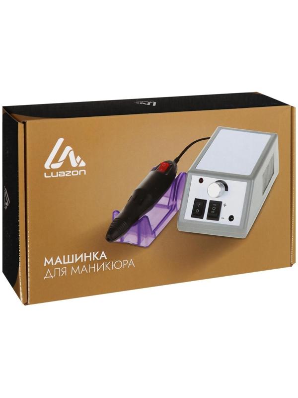 Аппарат для маникюра Luazon LMH-02, 6 насадок, 12 Вт, до 20000 об/мин, серый