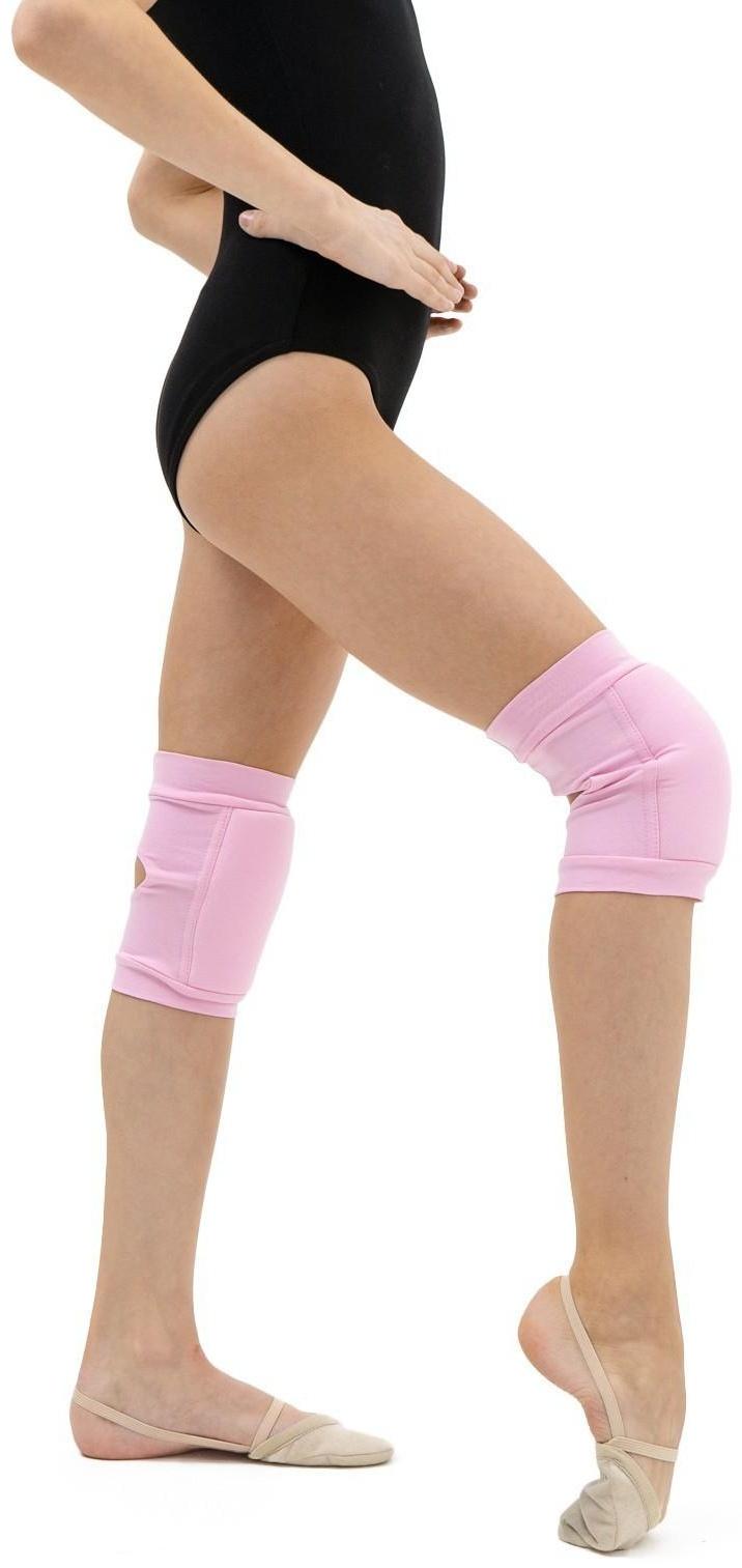 Наколенники для гимнастики и танцев с уплотнителем, размер S(7-10 лет), цвет розовый