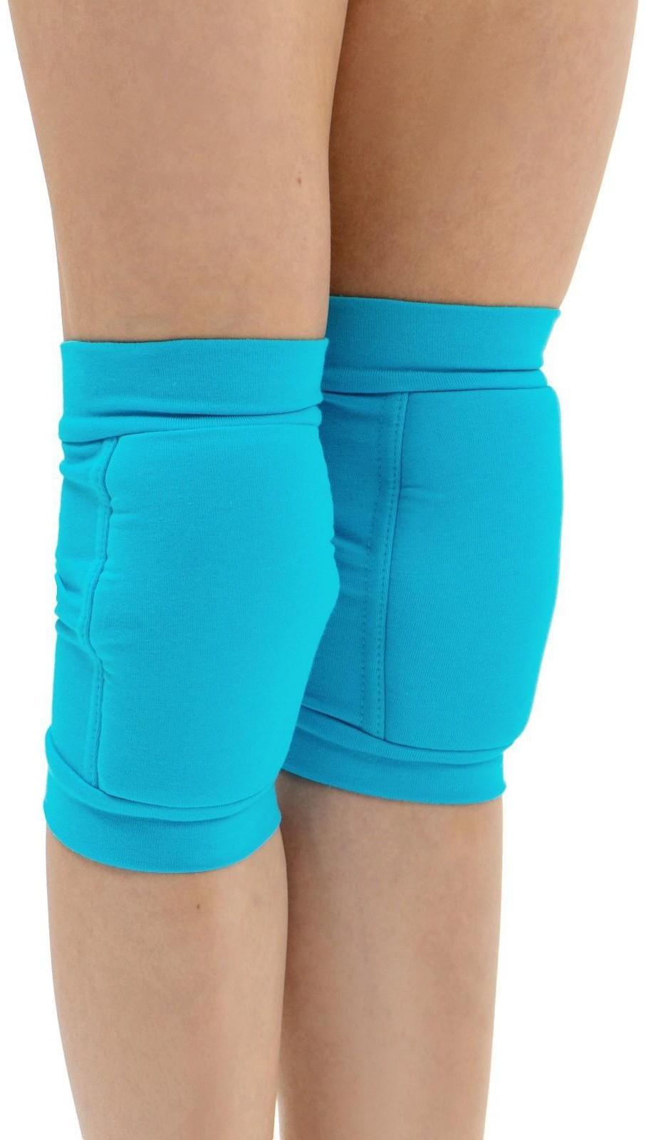 Наколенники для гимнастики и танцев с уплотнителем, размер S (7-10 лет), цвет бирюзовый