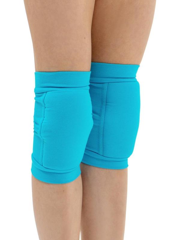 Наколенники для гимнастики и танцев с уплотнителем, размер S (7-10 лет), цвет бирюзовый
