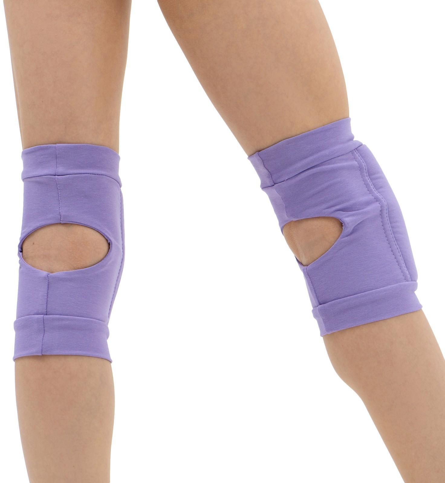 Наколенники для гимнастики и танцев с уплотнителем, размер M (11-14 лет), цвет сиреневый