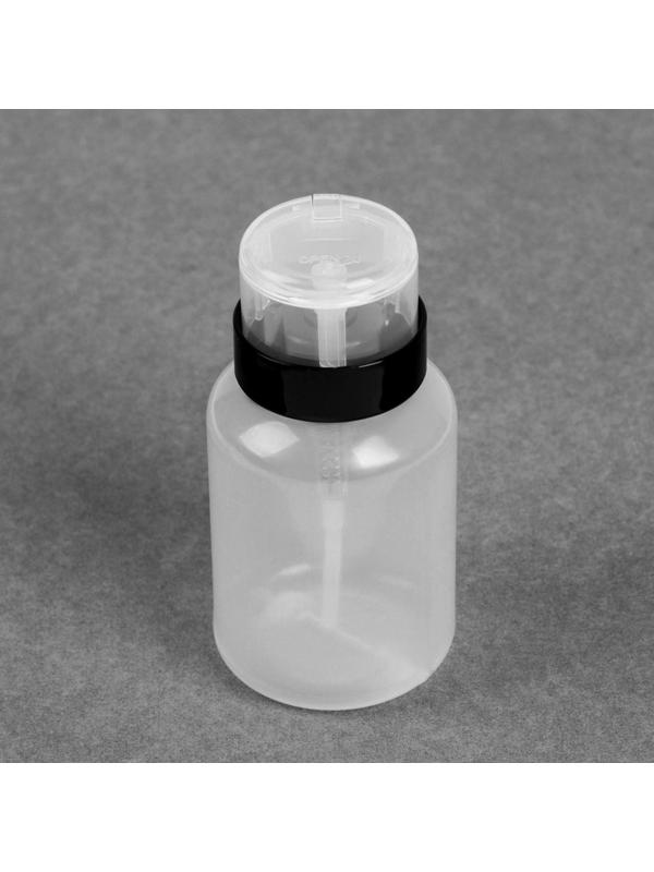 Баночка с дозатором для жидкостей, 250 мл, цвет чёрный/прозрачный