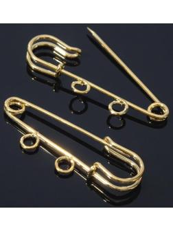 Булавка для подвесок PO-035, №01 (набор 2 шт) 35*5мм, цвет золото