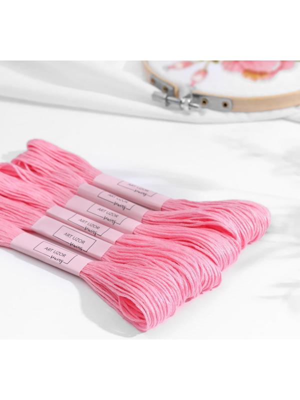 Нитки мулине, 8 ± 1 м, цвет светло-розовый №605