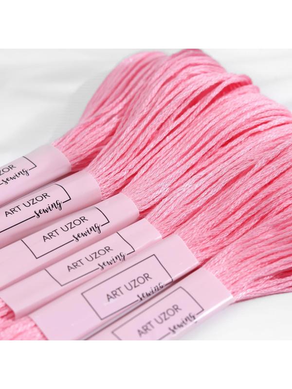 Нитки мулине, 8 ± 1 м, цвет светло-розовый №605