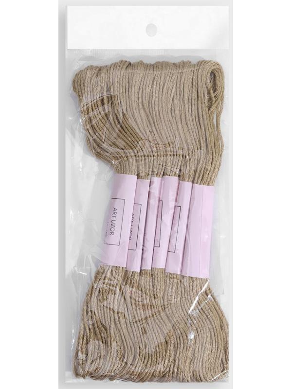 Нитки мулине, 8 ± 1 м, цвет светло-коричневый №612