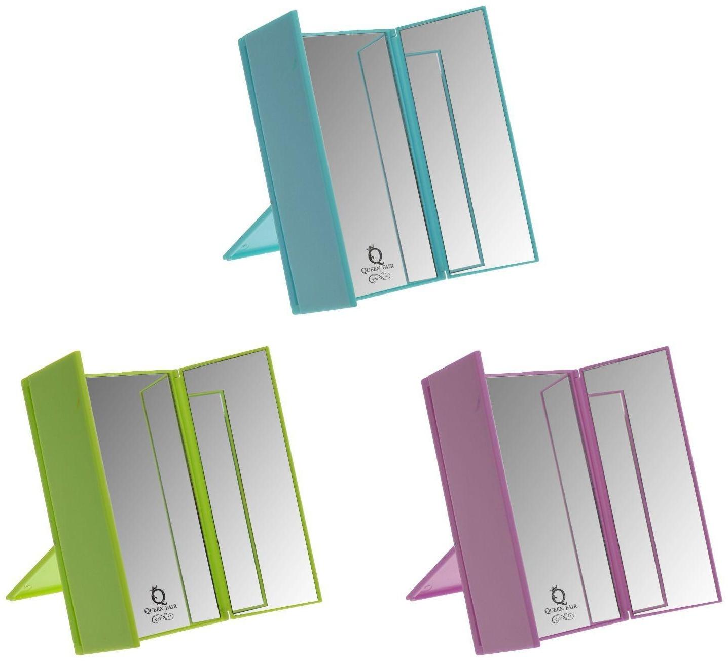 Зеркало настольное, зеркальная поверхность 5 × 15/11 × 15 см, цвет МИКС