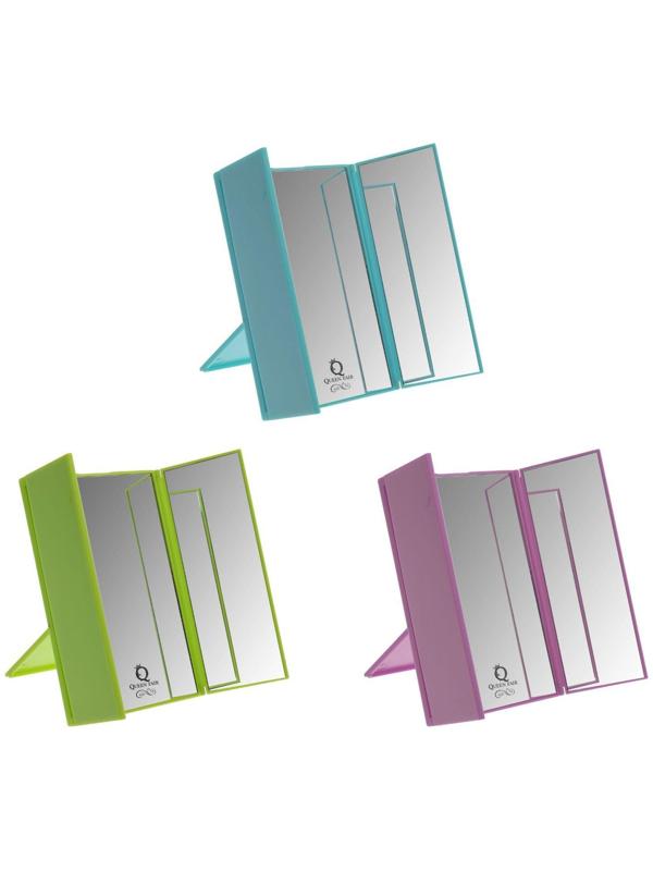 Зеркало настольное, зеркальная поверхность 5 × 15/11 × 15 см, цвет МИКС
