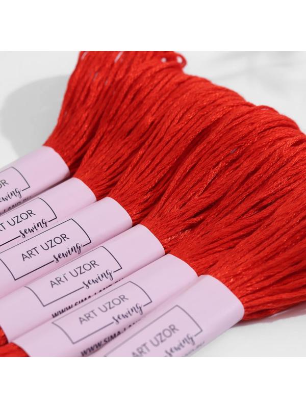 Нитки мулине, 8 ± 1 м, цвет тёмно-морковный №900