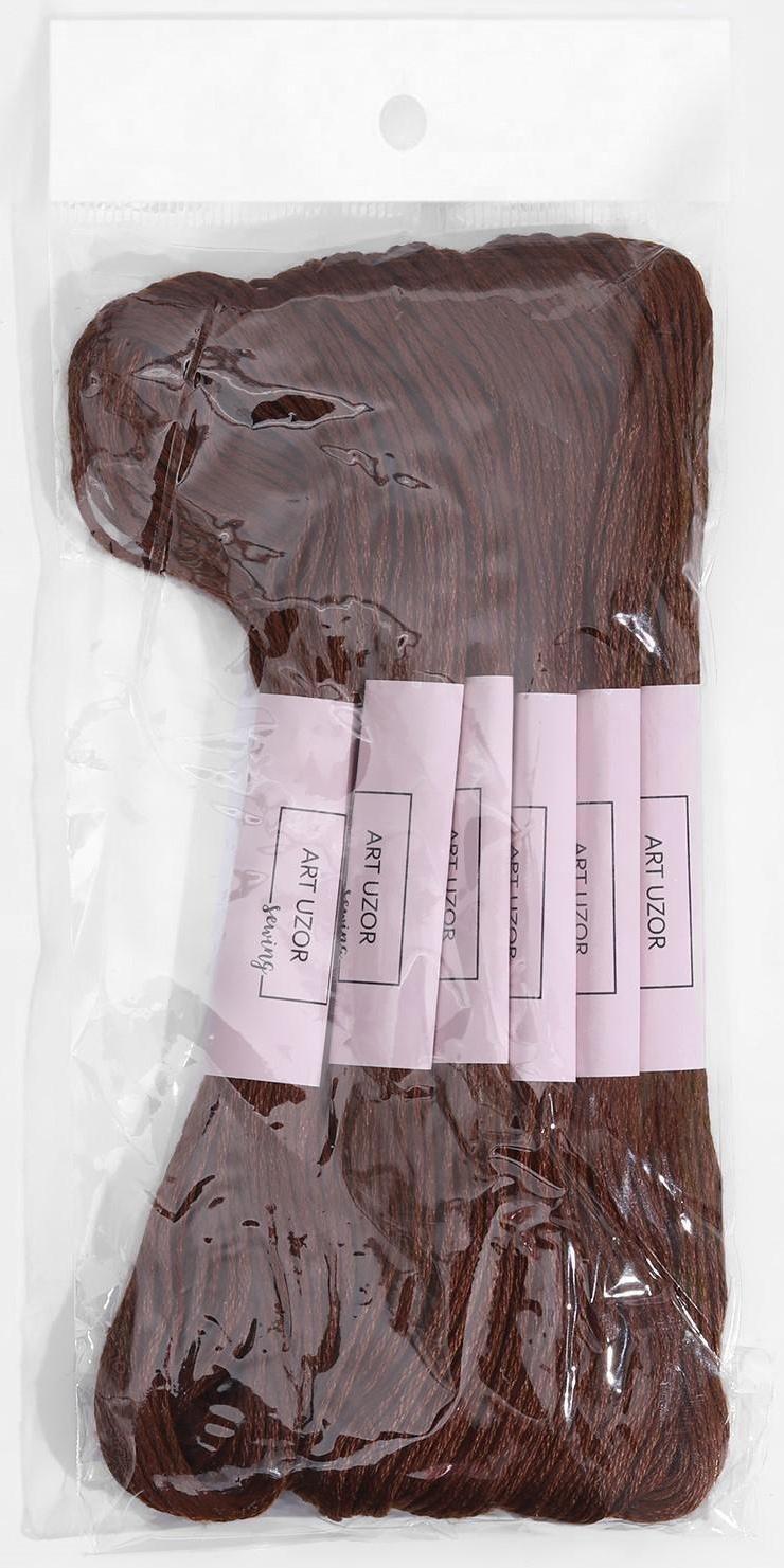 Нитки мулине, 8 ± 1 м, цвет коричнево-песочный №898