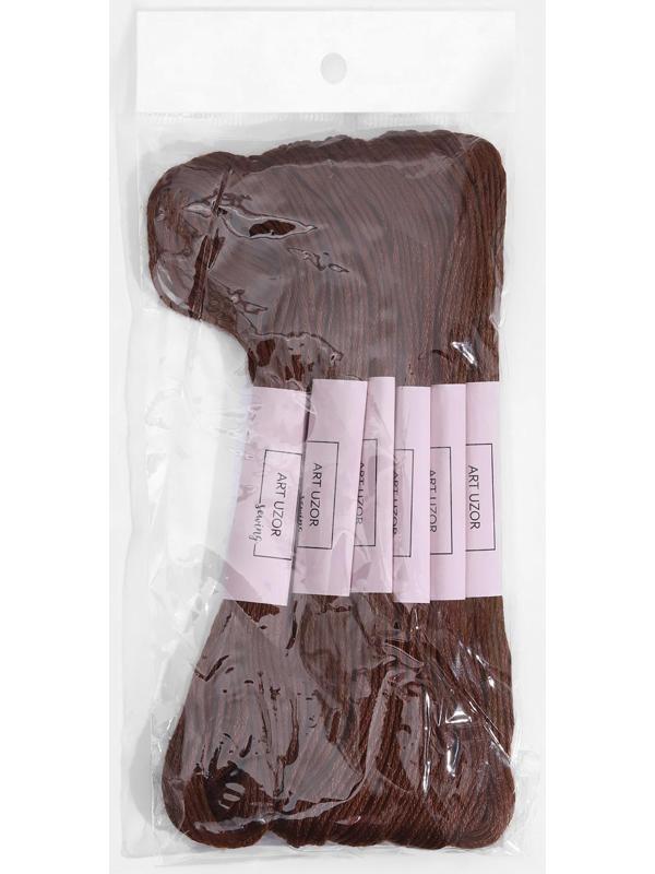 Нитки мулине, 8 ± 1 м, цвет коричнево-песочный №898