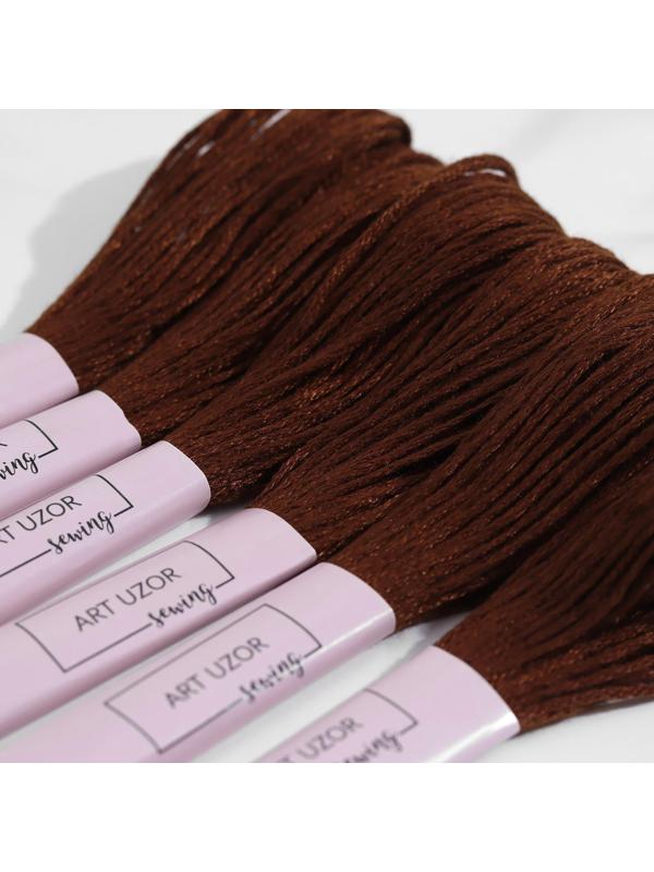 Нитки мулине, 8 ± 1 м, цвет коричнево-песочный №898