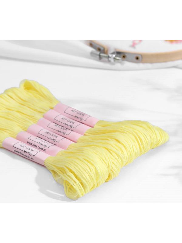 Нитки мулине, 8 ± 1 м, цвет лимонный №445