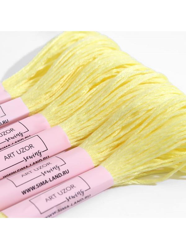 Нитки мулине, 8 ± 1 м, цвет лимонный №445