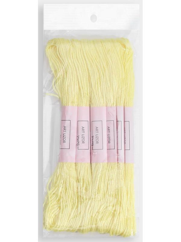 Нитки мулине, 8 ± 1 м, цвет лимонный №445