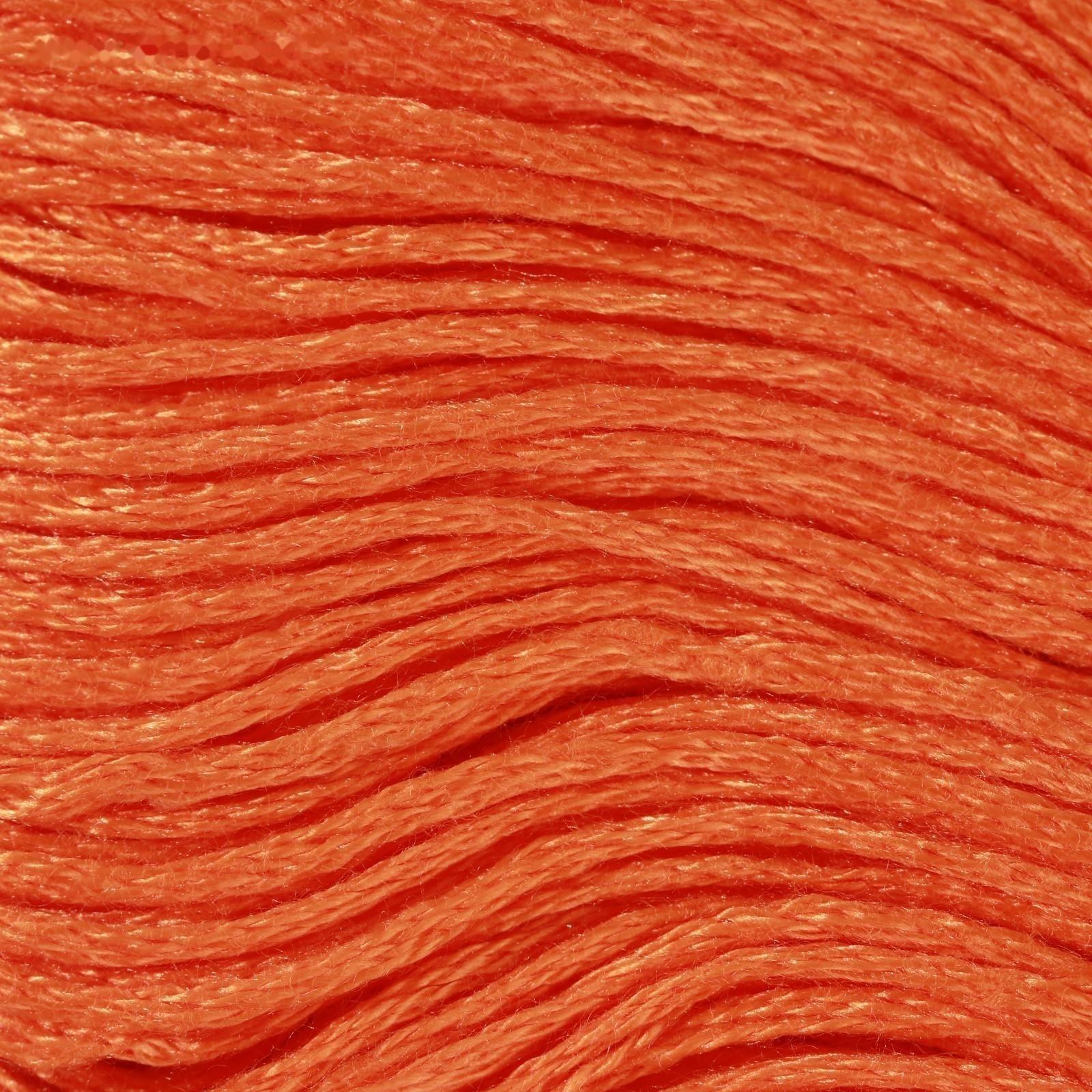 Нитки мулине, 8 ± 1 м, цвет ярко-рыжий №740