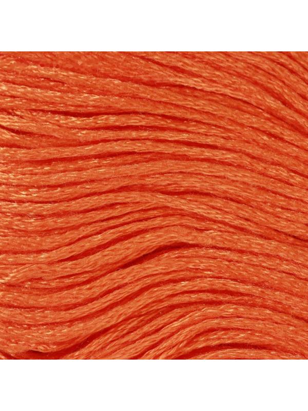 Нитки мулине, 8 ± 1 м, цвет ярко-рыжий №740