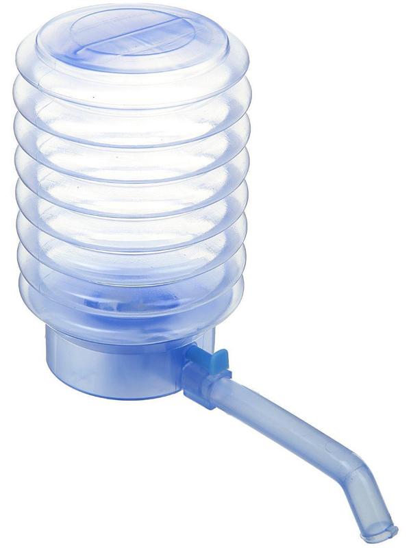 Помпа для воды Luazon, механическая, прозрачная, под бутыль от 11 до 19 л, голубая