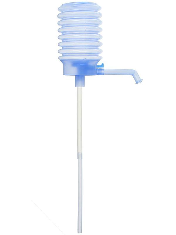 Помпа для воды Luazon, механическая, прозрачная, под бутыль от 11 до 19 л, голубая