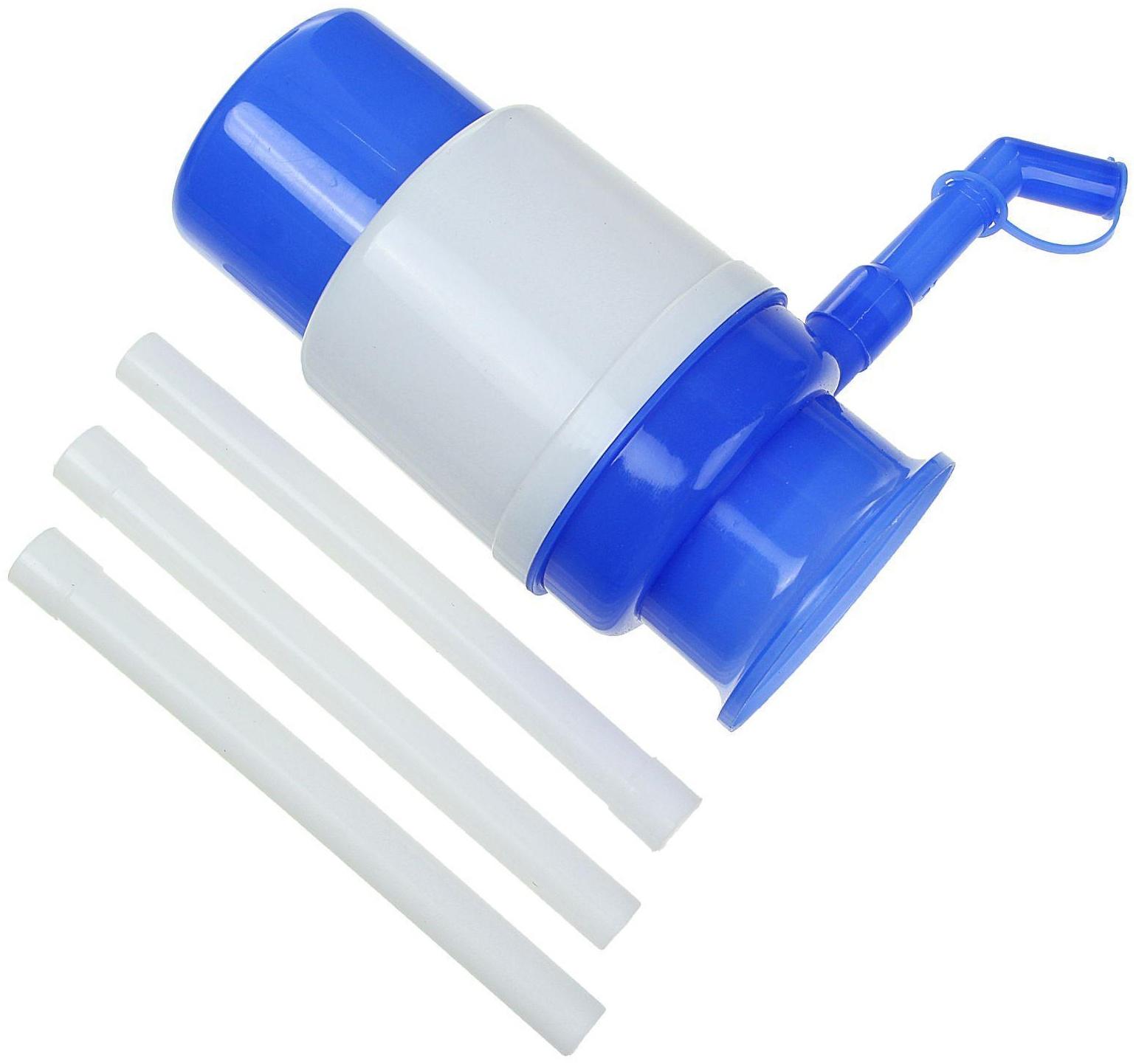 Помпа для воды Luazon, механическая, малая, под бутыль от 11 до 19 л, голубая