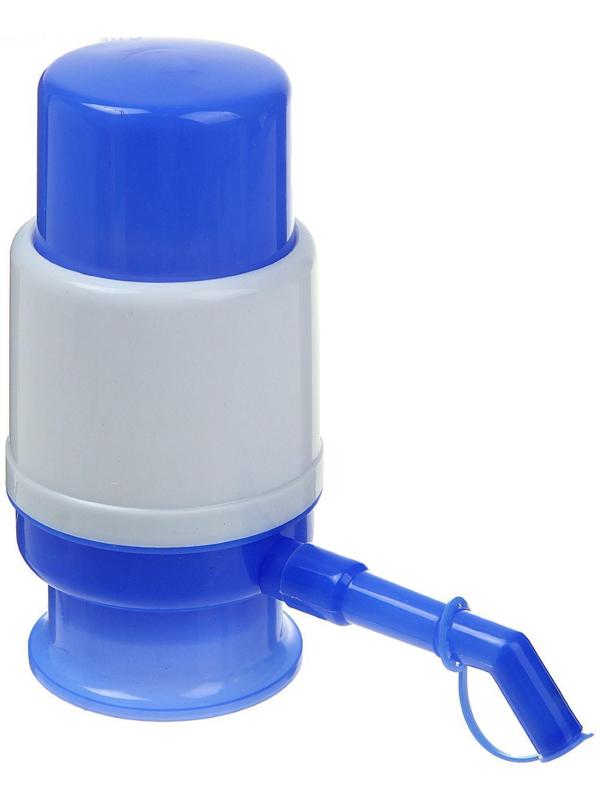 Помпа для воды Luazon, механическая, малая, под бутыль от 11 до 19 л, голубая