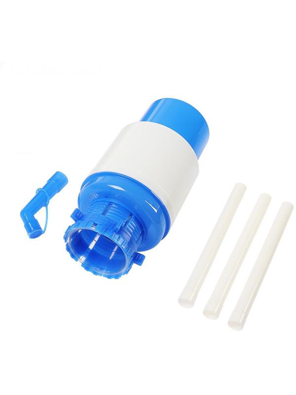 Помпа для воды Luazon, механическая, средняя, под бутыль от 11 до 19 л, голубая