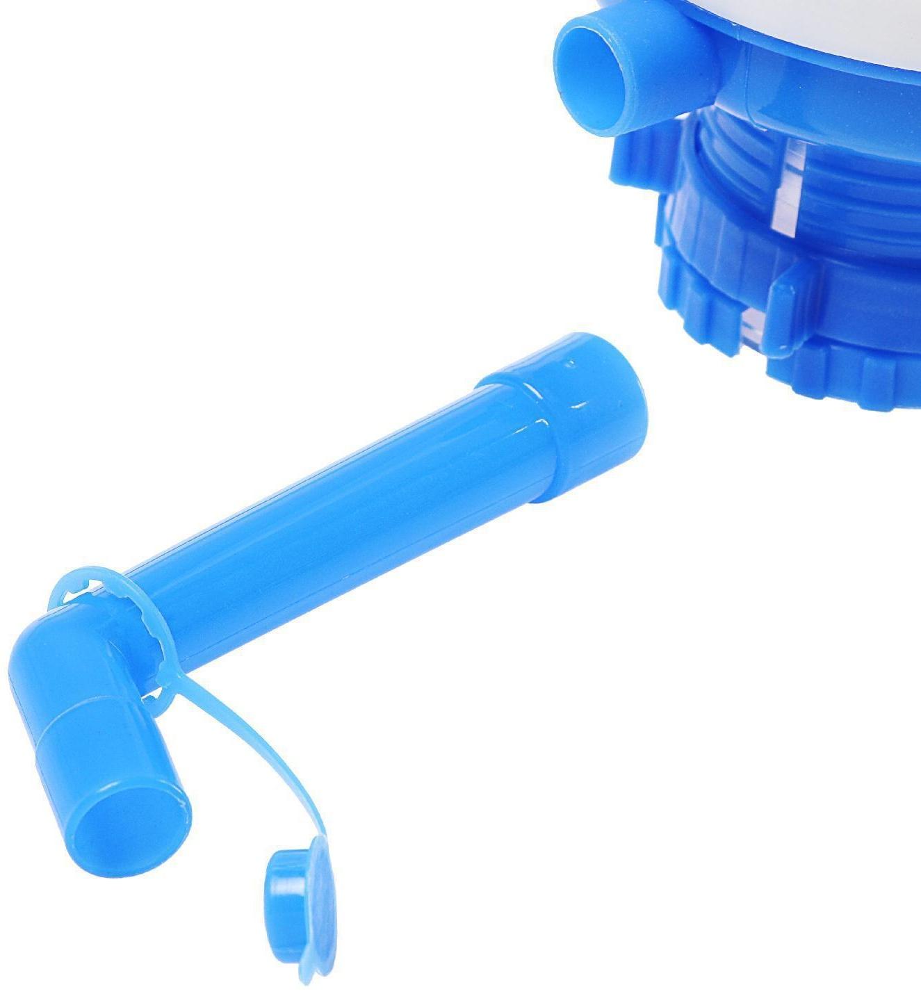 Помпа для воды Luazon, механическая, большая, под бутыль от 11 до 19 л, голубая