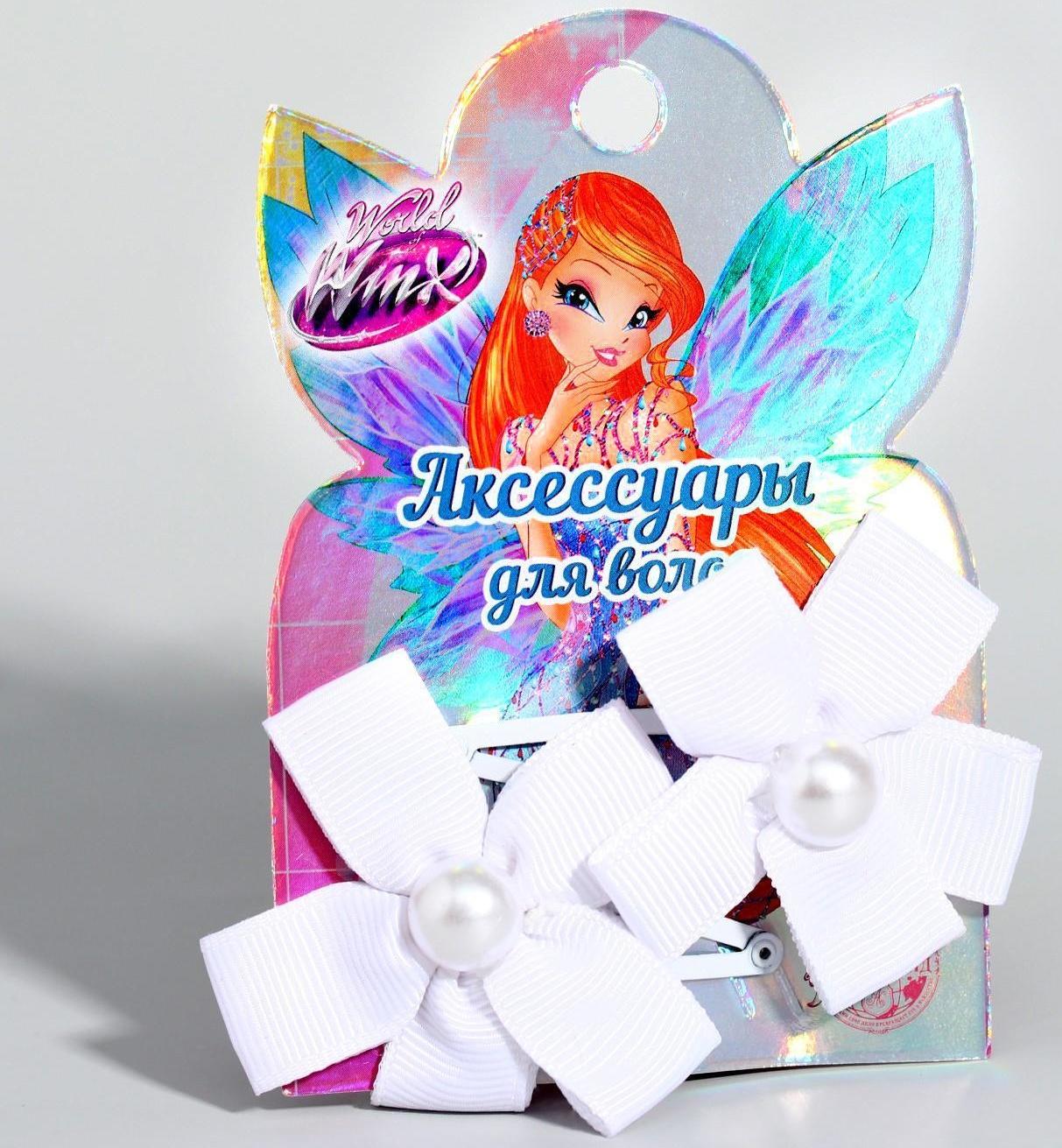 Заколки с цветком, ВИНКС, 2 шт., 6 х 7,2 см