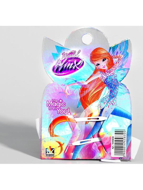 Заколки с цветком, ВИНКС, 2 шт., 6 х 7,2 см