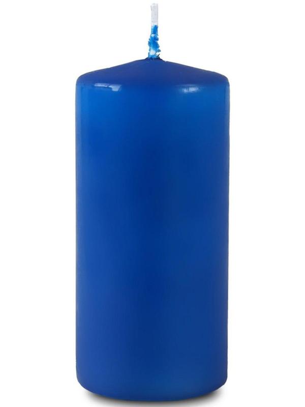 Свеча - цилиндр, 5х11,5 см, 25 ч, 175 г, синяя