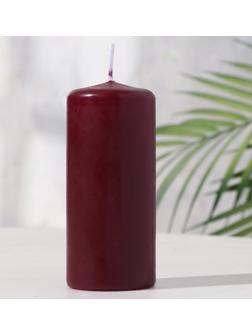 Свеча - цилиндр, 5х11,5 см, 25 ч, 175 г, бордовая