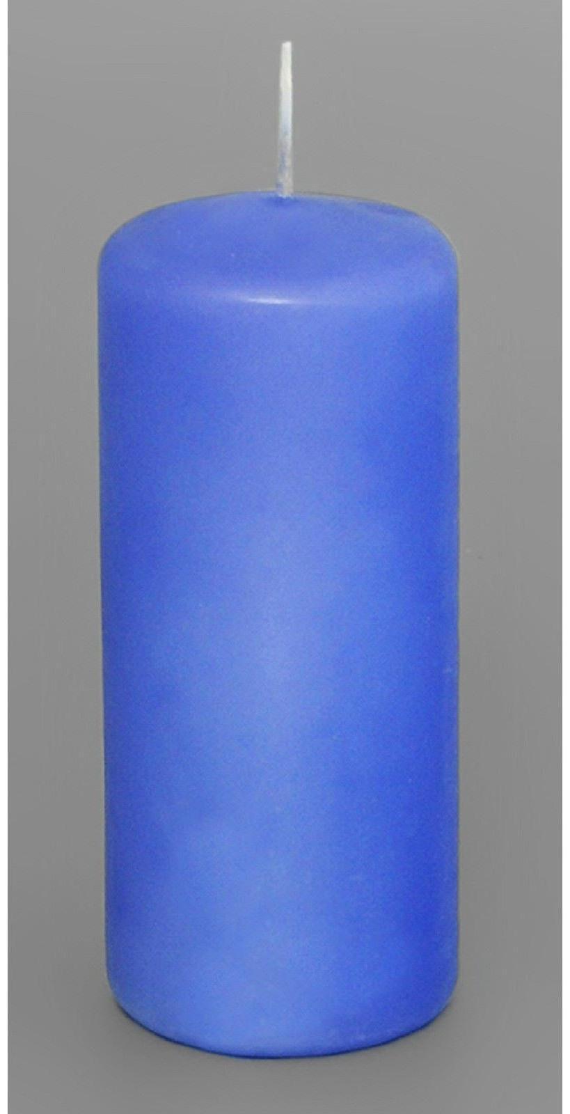 Свеча - цилиндр, 5х11,5 см, 25 ч, 175 г, голубая