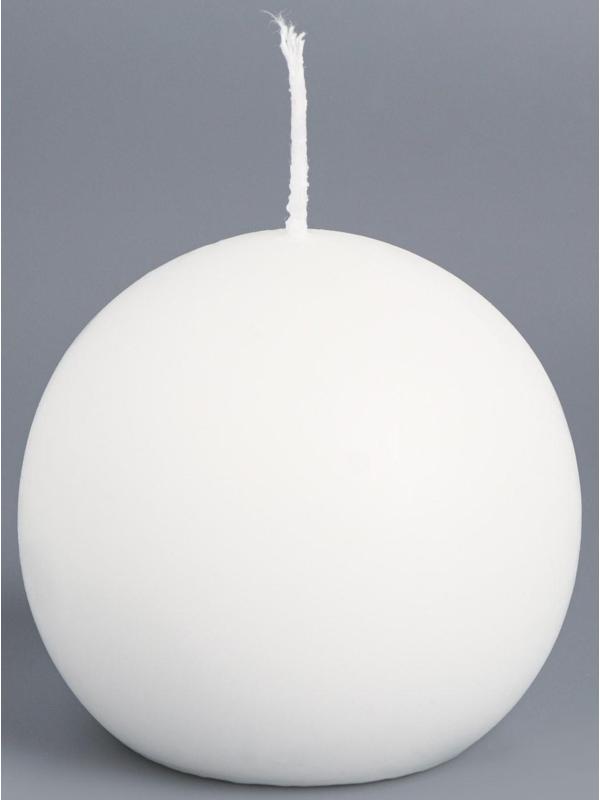 Свеча-шар, 8 см, 12 ч, 240 г, белый