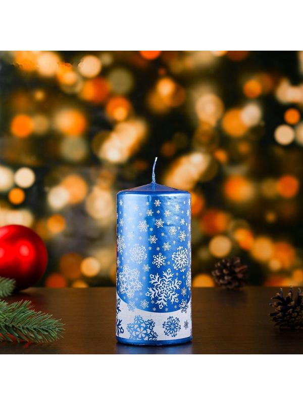 Свеча-цилиндр новогодняя 