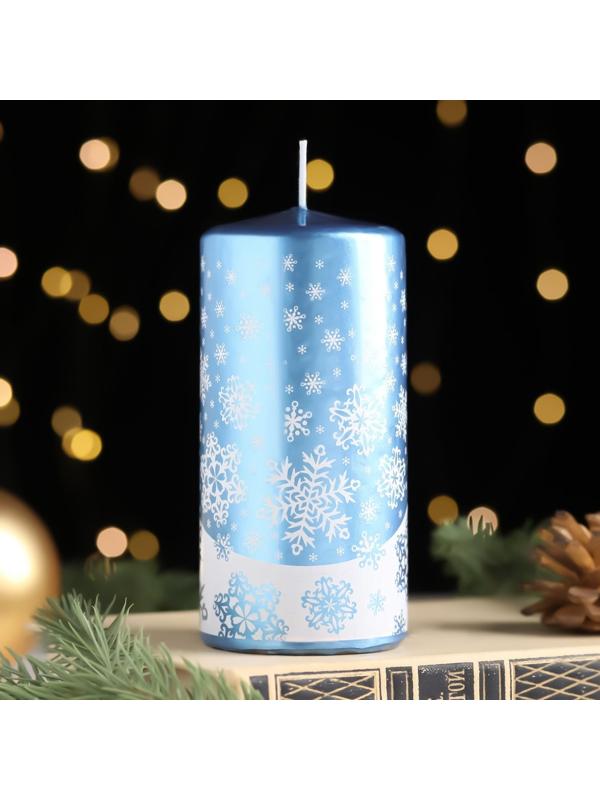 Свеча-цилиндр новогодняя 