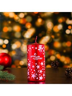 Свеча-цилиндр новогодняя 