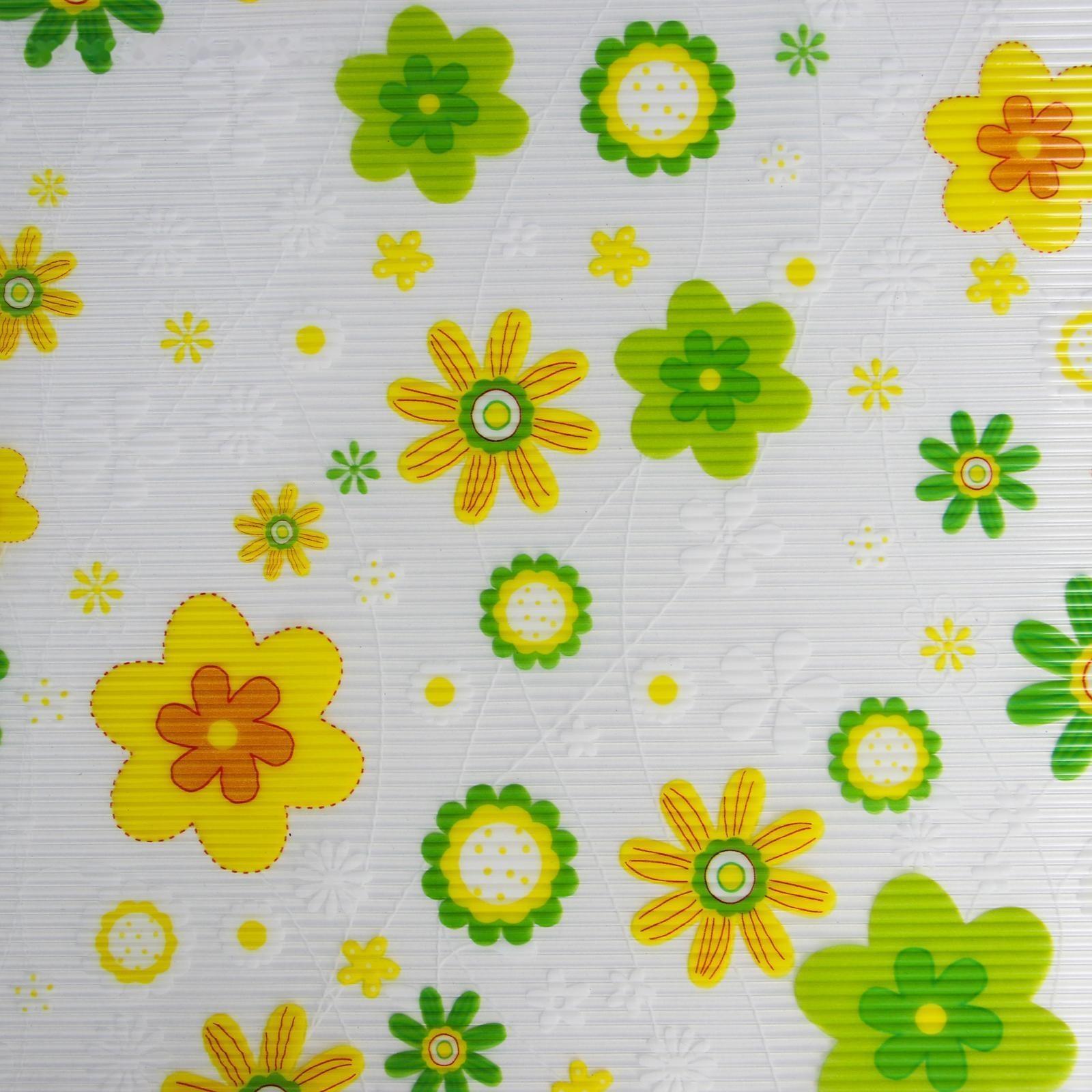 Коврик противоскользящий Доляна «Жёлтые цветы», 30×90 см