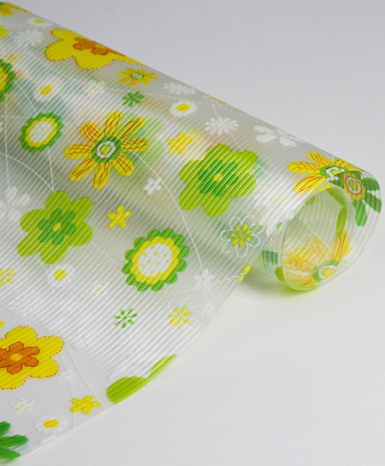 Коврик противоскользящий Доляна «Жёлтые цветы», 30×90 см