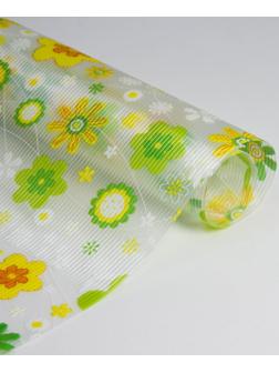 Коврик противоскользящий Доляна «Жёлтые цветы», 30×90 см