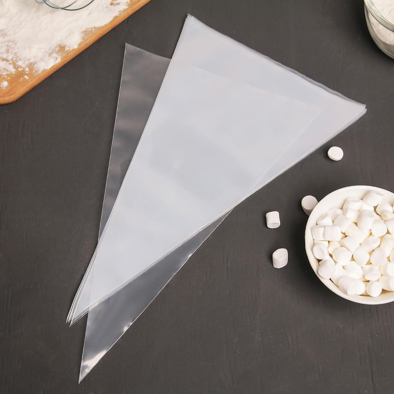 Кондитерские мешки 30×20 см, 10 шт, цвет белый