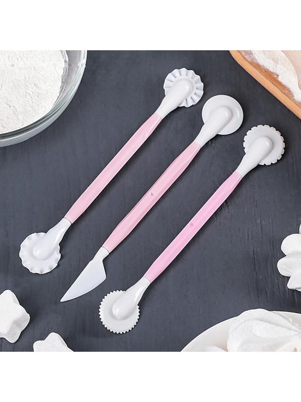 Набор для моделирования кондитерских украшений Доляна, 3 шт, цвет МИКС