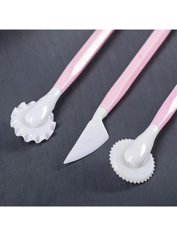 Набор для моделирования кондитерских украшений Доляна, 3 шт, цвет МИКС