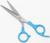 Ножницы парикмахерские с упором, лезвие — 6,5 см, цвет голубой