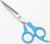 Ножницы парикмахерские с упором, лезвие — 6,5 см, цвет голубой