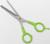 Ножницы филировочные с упором, лезвие 7 см, цвет салатовый/серебристый