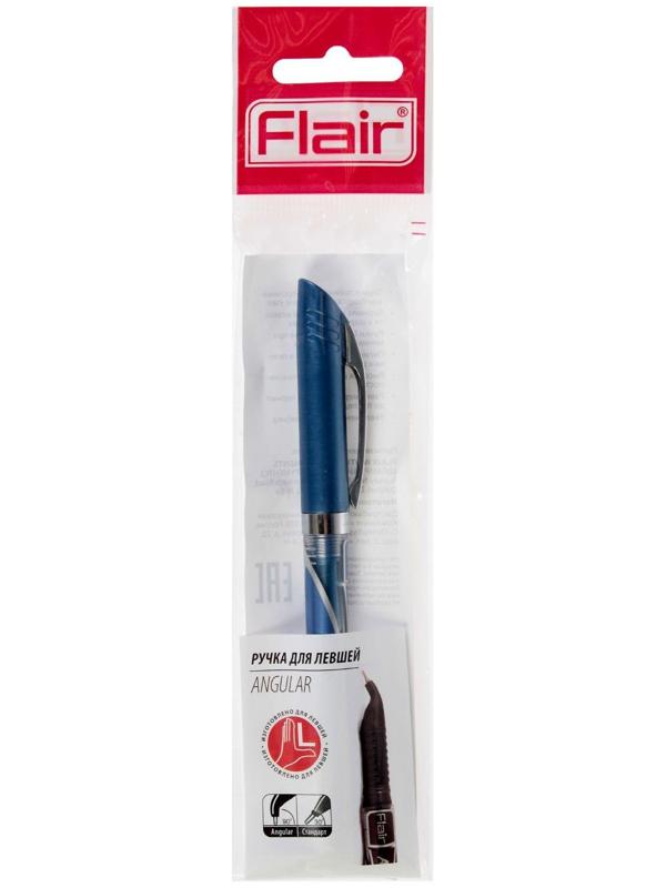 Ручка шариковая Flair Angular для левшей, узел-игла 0.7 мм, стержень синий, в блистере