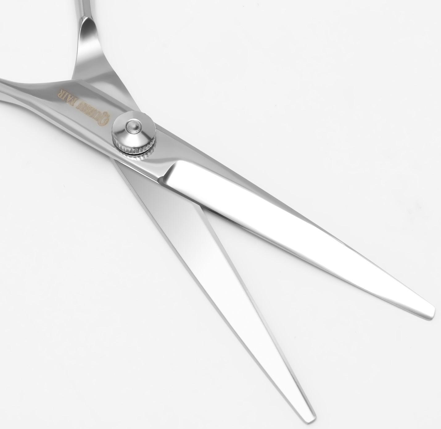 Ножницы парикмахерские с упором, лезвие — 6 см, цвет серебристый