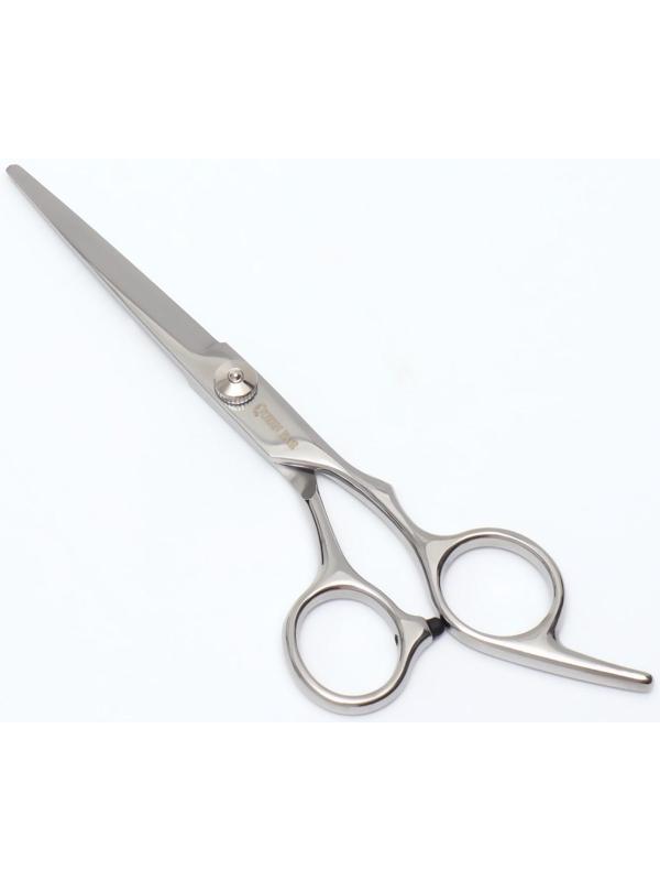 Ножницы парикмахерские с упором, лезвие — 6 см, цвет серебристый