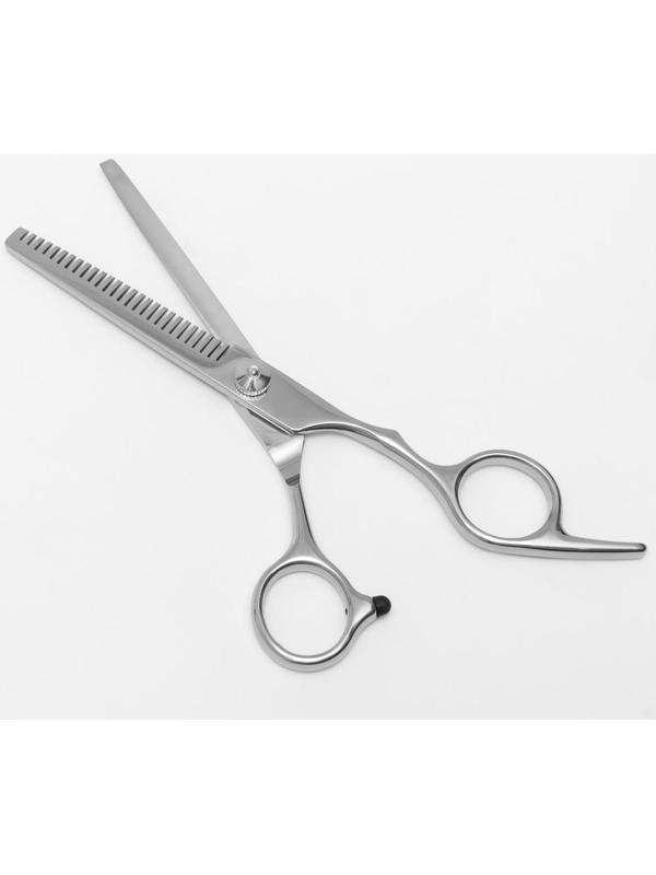 Ножницы филировочные с упором, лезвие — 6,5 см, цвет серебристый